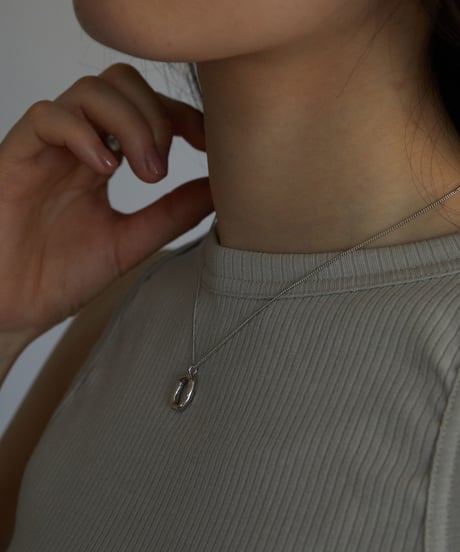 necklace-a02002　SV925 Nuance Oval Necklace