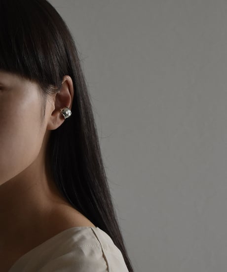 earcuff-a02024　SV925 Plump Curve Earcuff