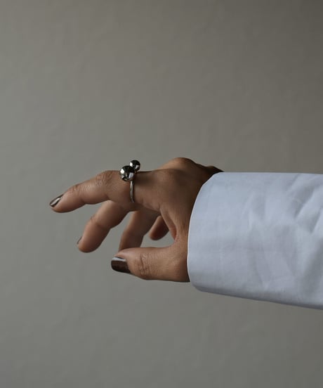 ring-a02029　SV925 Double Ball Ring