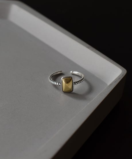 ring-a02077　SV925  Square Metal Ring