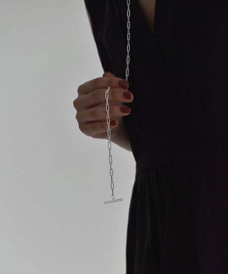 necklace-a02096　SV925 Square Chain Mantel Long Necklace 80cm