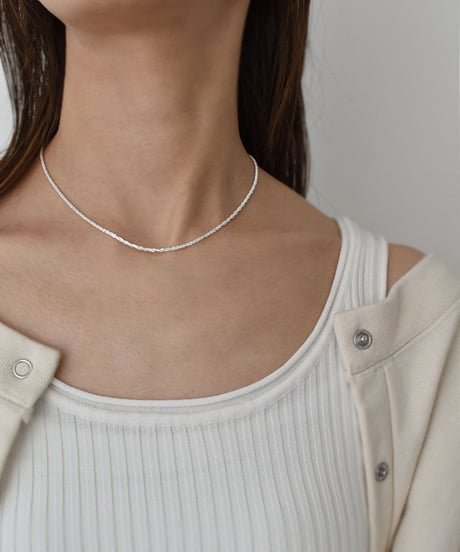 necklace-a02087　SV925 Shiny Chain Necklace