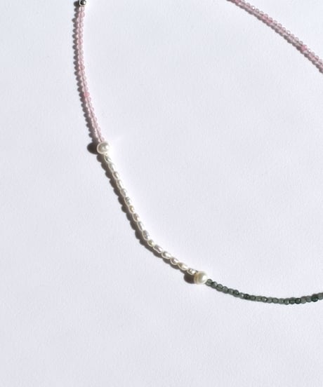 necklace-a02090　Pearl×Beads  Mix Necklace
