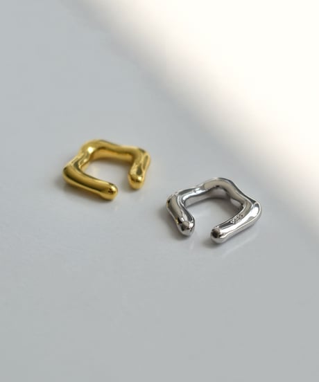 earcuff-a02031　SV925 Distorted Square Earcuff