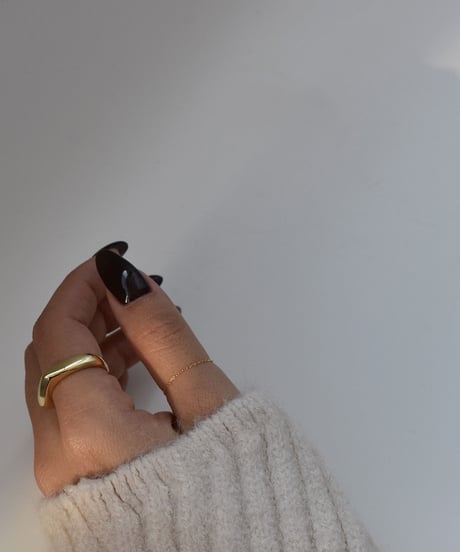 ring-a02085　K18 Gold Chain Ring