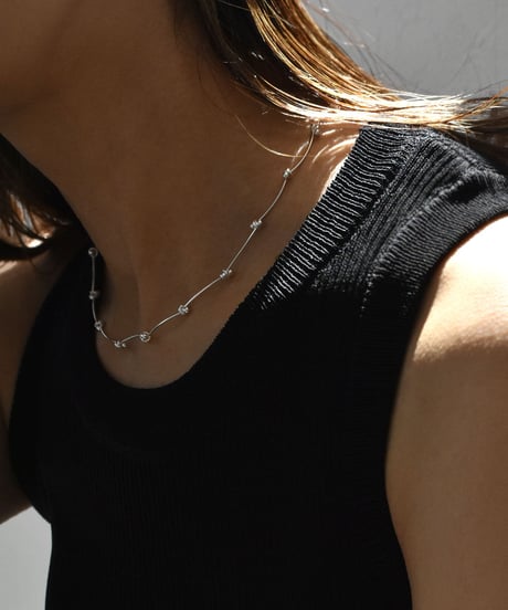 necklace-a02103　SV925 Wave Line Necklace