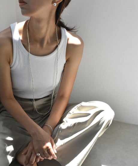 necklace-a02105　Three Cut Long Necklace