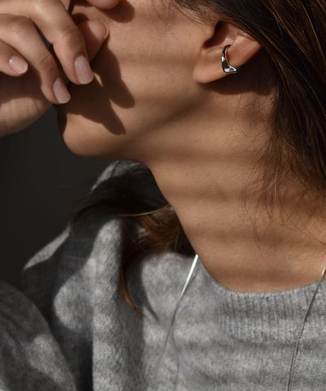 earcuff-a02030　SV925 Nuance Plate Earcuff
