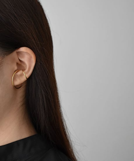 earcuff-a02022　SV925 Double Hoop Earcuff
