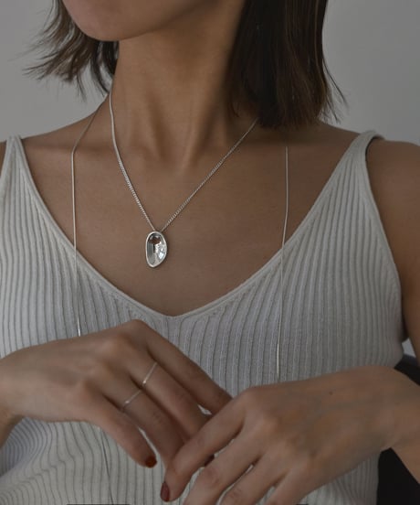 necklace-a02115　SV925 Nuance Oval Necklace
