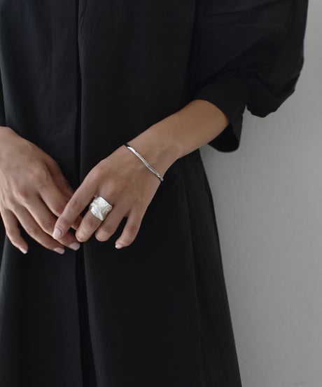 ring-a02067　SV925 Crumple Wide Ring