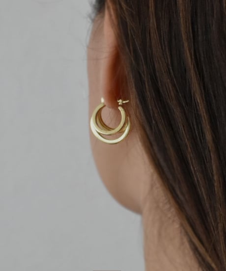 pierce-a02077　SV925 Triple Hoop Pierce