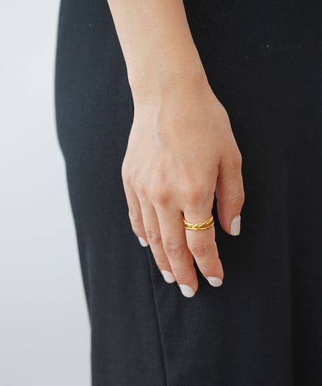 ring-a02192　SV925 Twist Two Line Ring