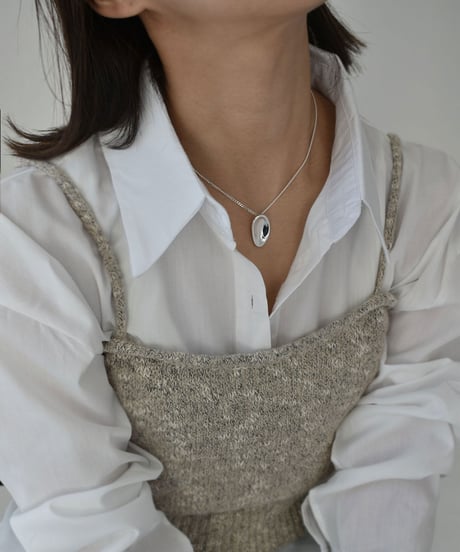 necklace-a02115　SV925 Nuance Oval Necklace