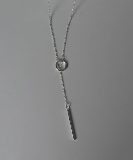 necklace-a02045　SV925 Circle Pass through Necklace