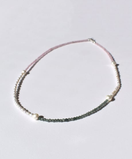 necklace-a02090　Pearl×Beads  Mix Necklace