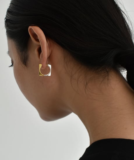 pierce-a02140　SV925 Bicolor Hoop Pierce
