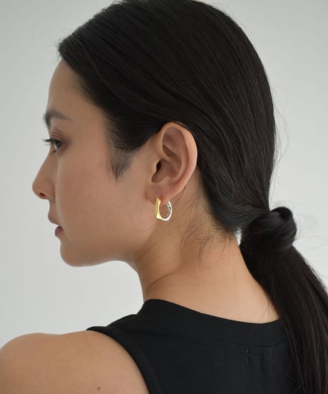 pierce-a02140　SV925 Bicolor Hoop Pierce