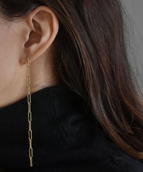 pierce-a02059　SV925 Square Chain Pierce
