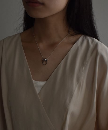 necklace-a02021　SV925 Ball U Necklace