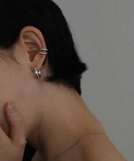 earcuff-a02016　SV925 2Line Rope Earcuff