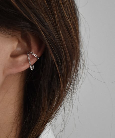 earcuff-a02021　SV925 Double Chain Earcuff