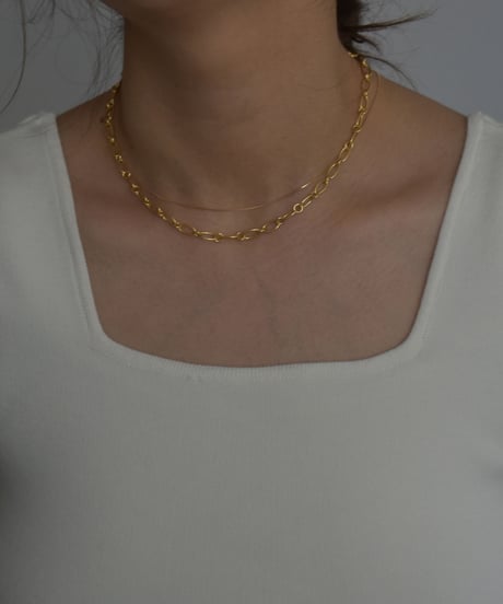 necklace-a02031　SV925 Chain Choker Necklace