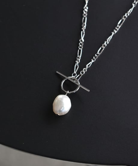 necklace-a02114　SV925 Front Pearl Necklace