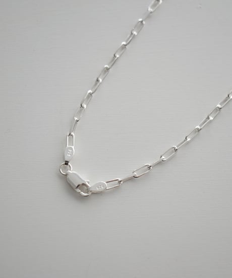 necklace-a02061　SV925 Square Chain Silver Necklace 45cm