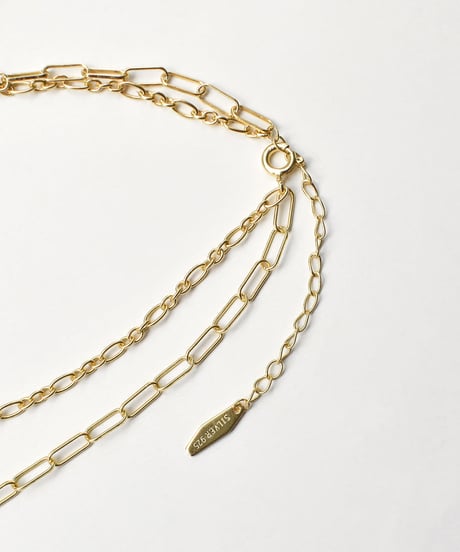 necklace-a02104　 SV925 Double Line Mantel Necklace