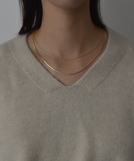 necklace-a02084　SV925 Double Chain Necklace