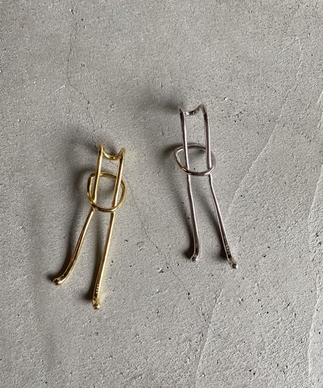 earcuff-a02007　SV925 Twoline Hook Earcuff