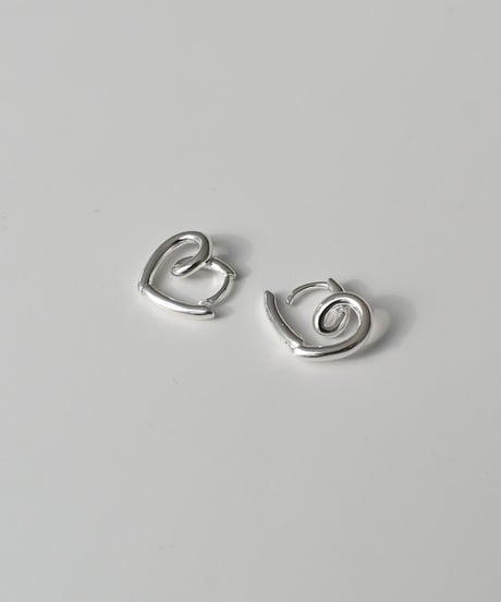 pierce-a02147　SV925 Heart Hoop Pierce
