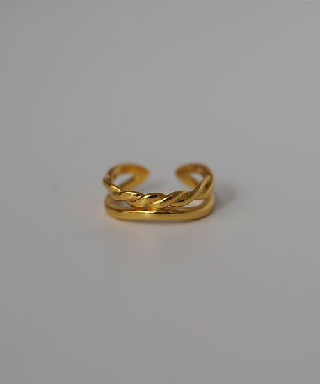 ring-a02192　SV925 Twist Two Line Ring