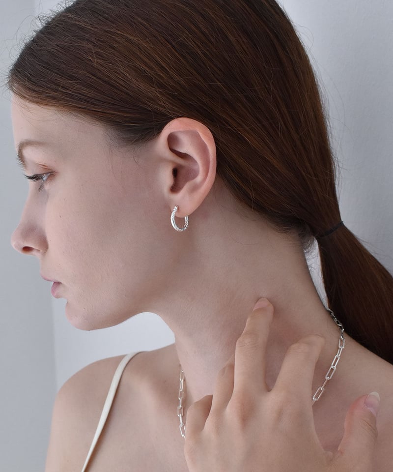 pierce-a02135 SV925 Mini Rope Hoop Pierce | a n