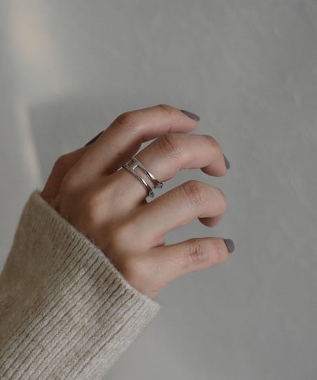 ring-a02096　SV925 Double Aloof Ring