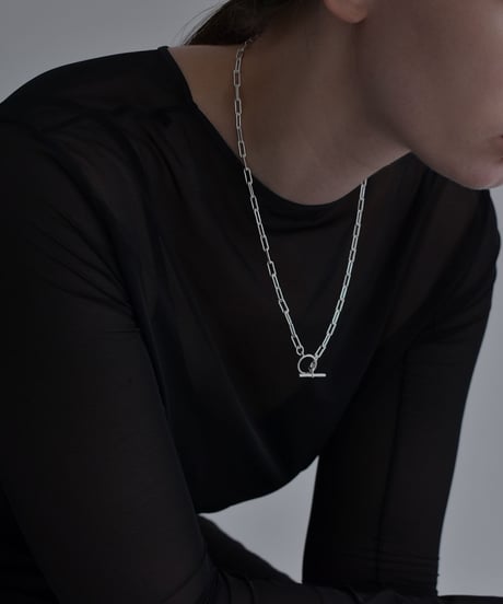 necklace-a02070　SV925 Square Chain Mantel Necklace