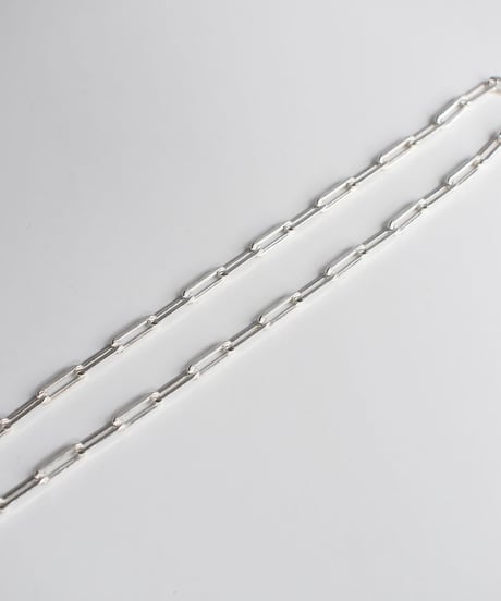necklace-a02076　SV925 Square Chain Mantel Short Necklace 42cm