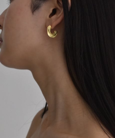 pierce-a02141　SV925  Flat Hoop Gold Pierce