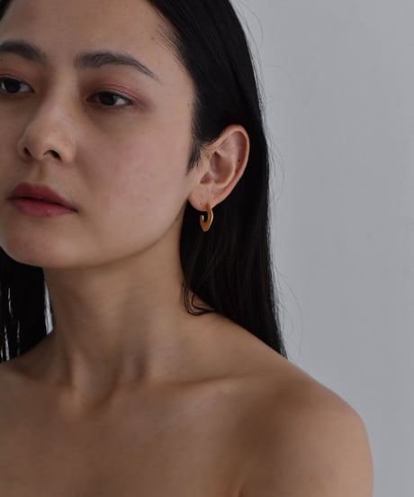pierce-a02141　SV925  Flat Hoop Gold Pierce