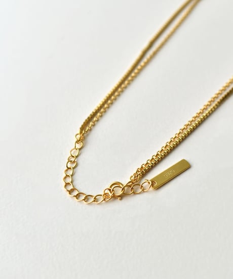 necklace-a02084　SV925 Double Chain Necklace