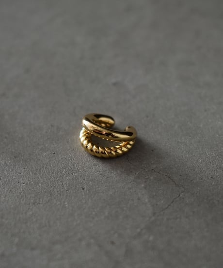 earcuff-a02016　SV925 2Line Rope Earcuff