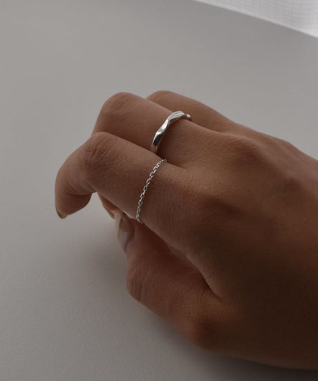 ring-a02110　SV925 Square Chain Ring