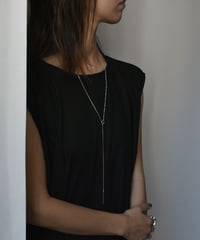 necklace-a02045　SV925 Circle Pass through Necklace
