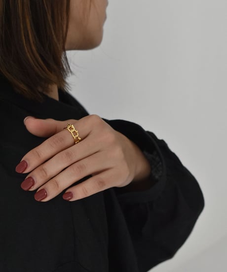 ring-a02164　SV925 Dot Chain Ring