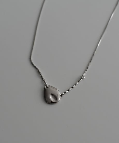necklace-a02043　SV925 Oval Nuance Top Necklace
