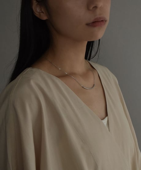 necklace-a02077　SV925 Curve Line Necklace