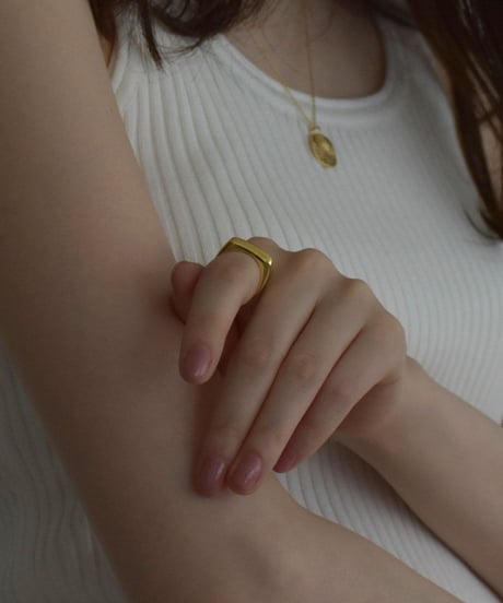 ring-a02020　SV925 Flat Square Ring