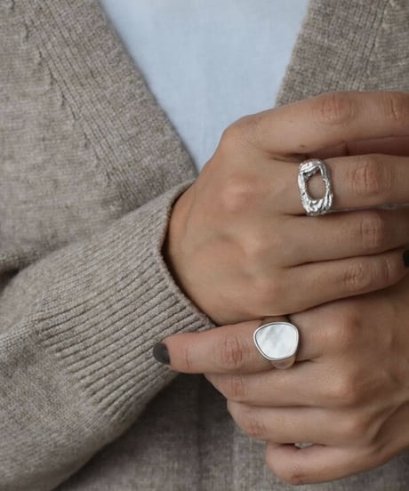 ring-a02087　SV925 Matte Gather Motif Ring