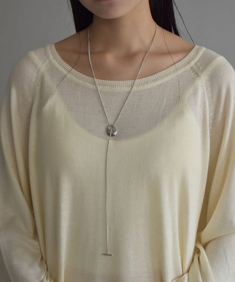 necklace-a02081　SV925 Plump Mantel Necklace